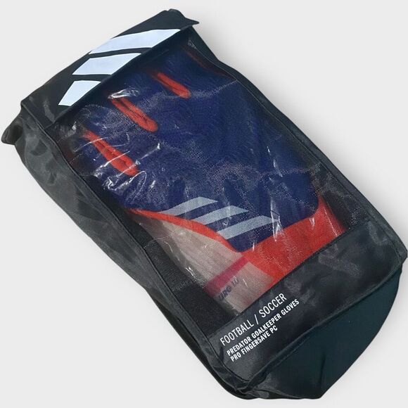 Adidas Predator GL Pro Fingersave Promo FSP Blue/Solar Red IX3864 Mens size 8.5 - Picture 1 of 6